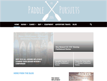 Tablet Screenshot of paddlepursuits.com